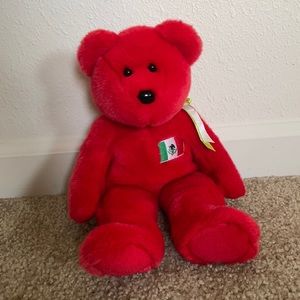 TY Beanie Buddy Collection Osito With Mexican Flag